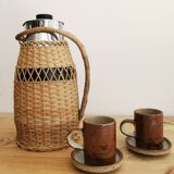 Vintage rattan thermos