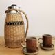 Thermos en rotin vintage