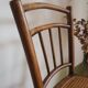 Wooden chair with cane seat