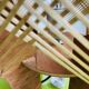 Mid century sculptural wooden table lamp