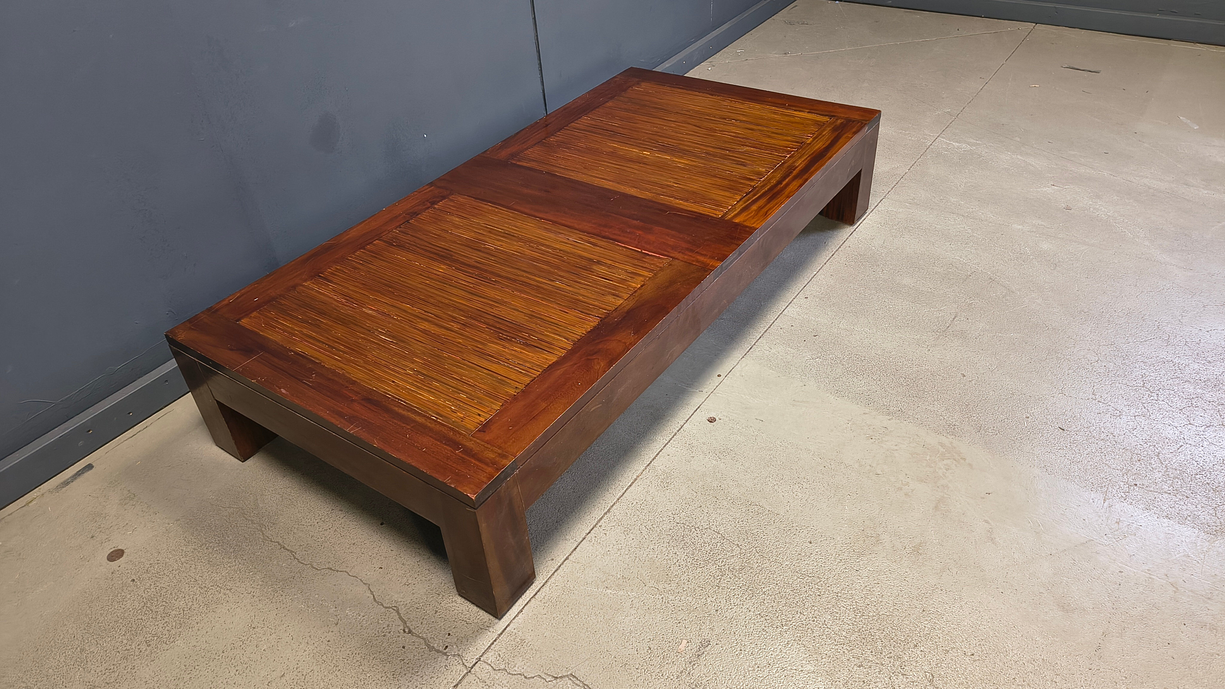 XXL coffee table in bamboo, 1980s