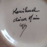 Large hand painted picher. Kerhuel.