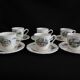 Six sarreguemines cups and saucers, obernai model