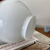 Antique opaline glass globe, 15 cm diameter for wall lamp chandelier.