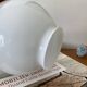 Globe ancien verre opaline blanc diamètre 15 cm pour lampe applique lustre