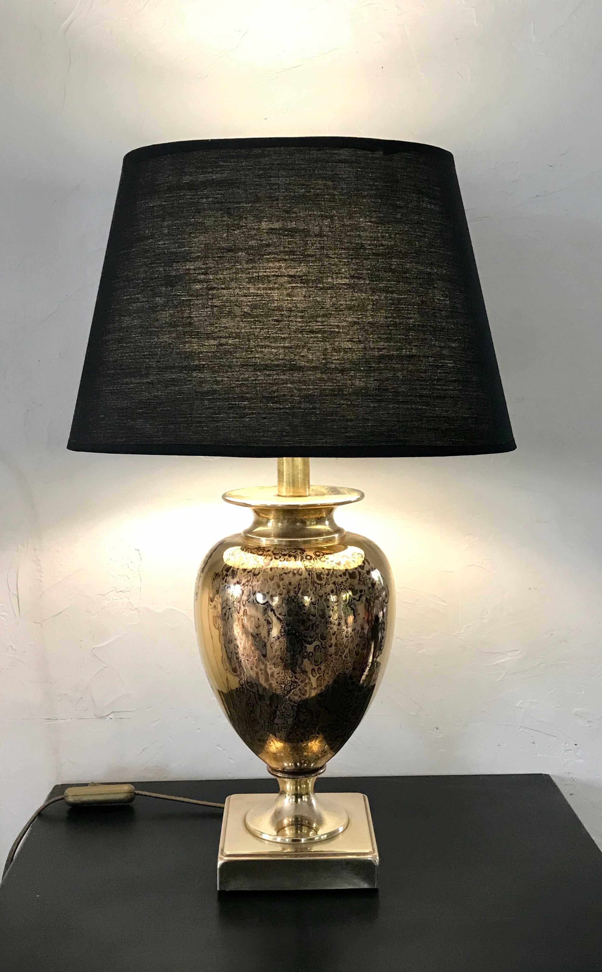 Vintage brass lamp by Le Dauphin