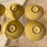 Vintage glazed ceramic deep plates