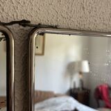 Vintage 1930s triptych barber mirror registered G.B Paris - 28 x 69 cm