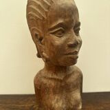 African statue, wooden bust of a woman, 1920s