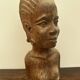 African statue, wooden bust of a woman, 1920s