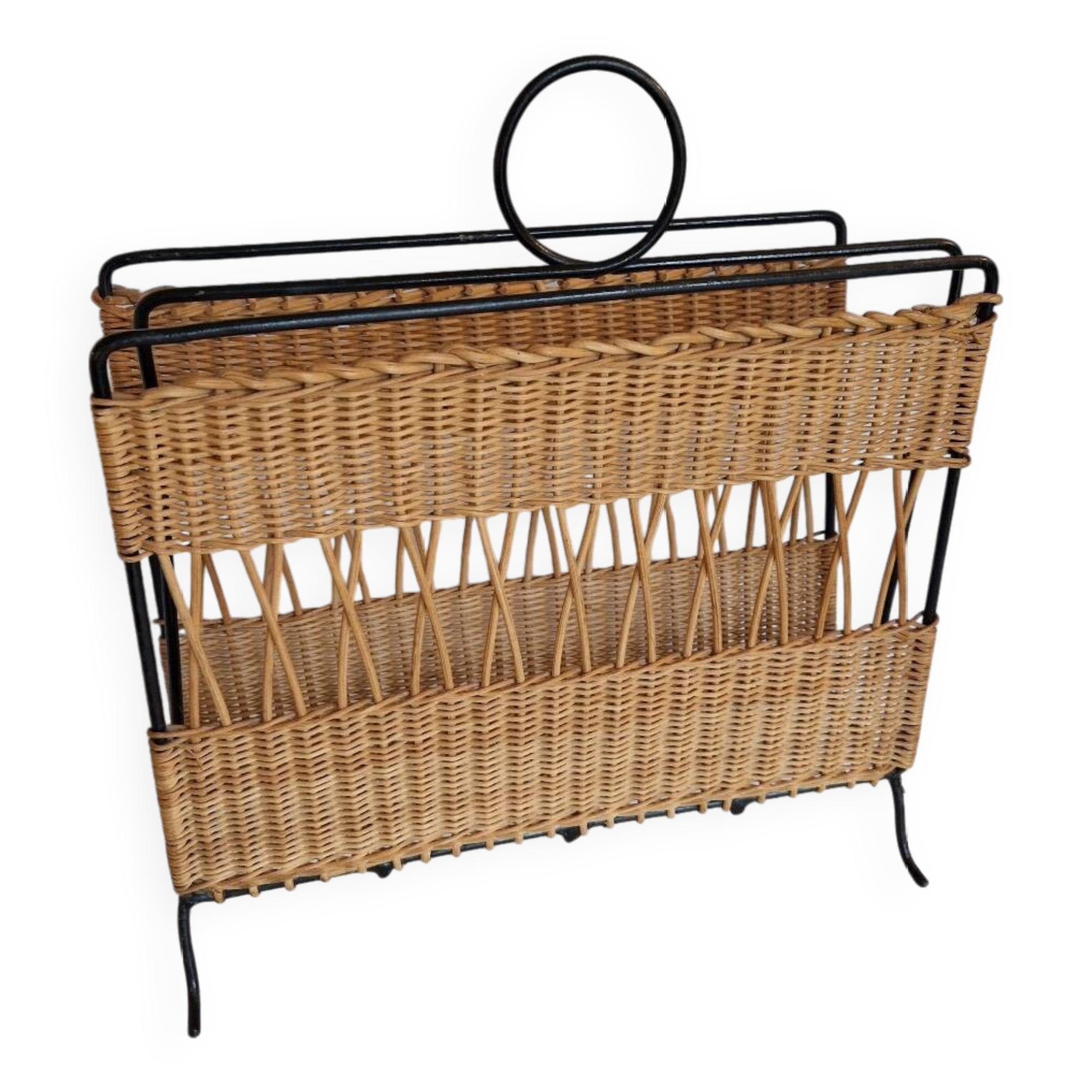 Rattan magazine holder Raoul Guys