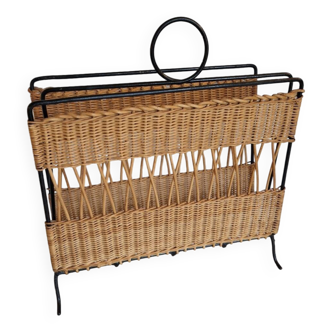 Rattan magazine holder Raoul Guys