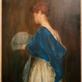 Oil on canvas portrait of a woman