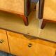 Vintage trio of mid century modern sideboard and 2 sidetables