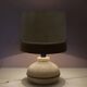 1970s suede upholstered table lamp / France