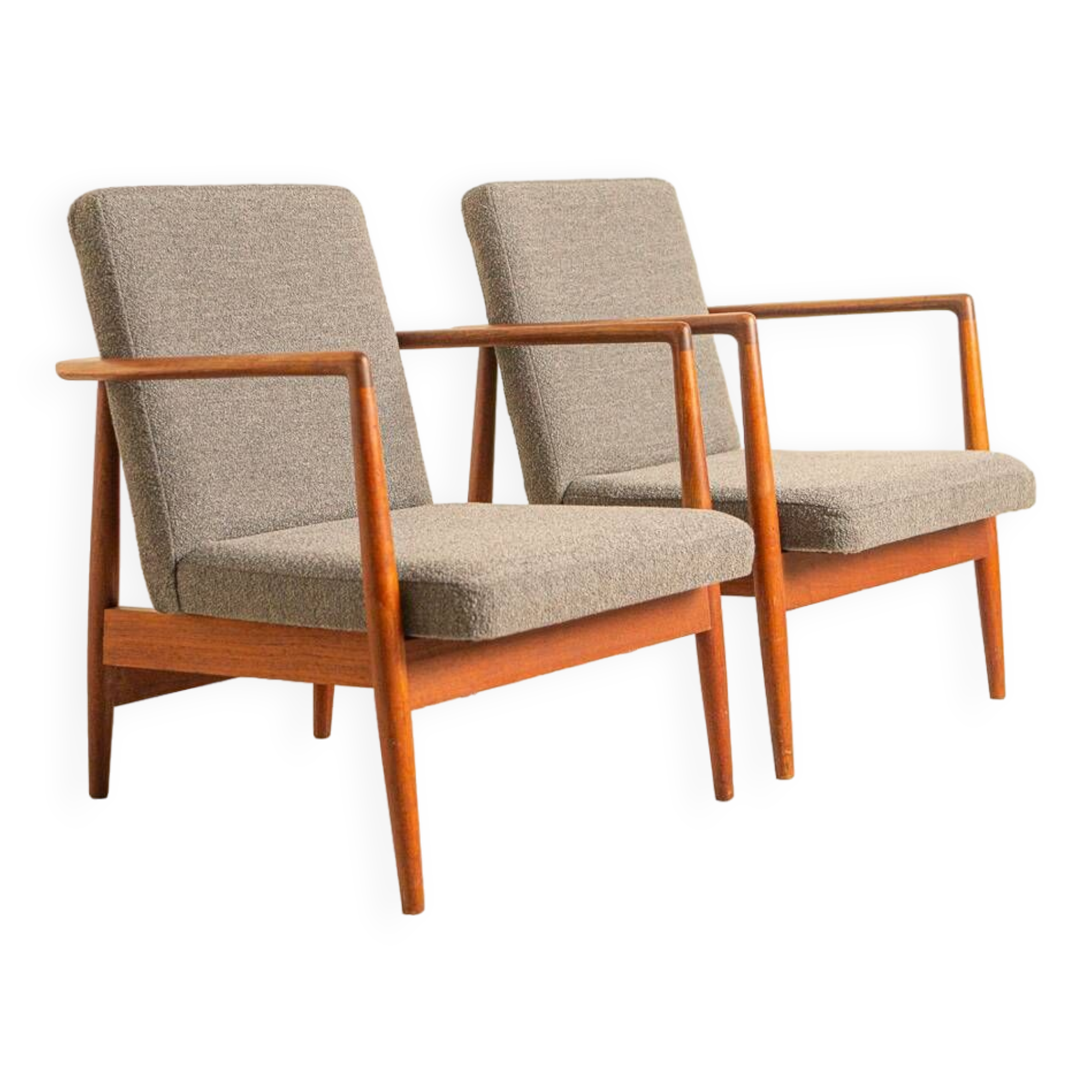 Pair of teak armchairs by CB Hansen for SL Møbler 60's