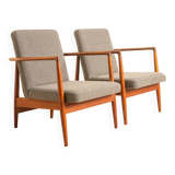 Pair of teak armchairs by CB Hansen for SL Møbler 60's