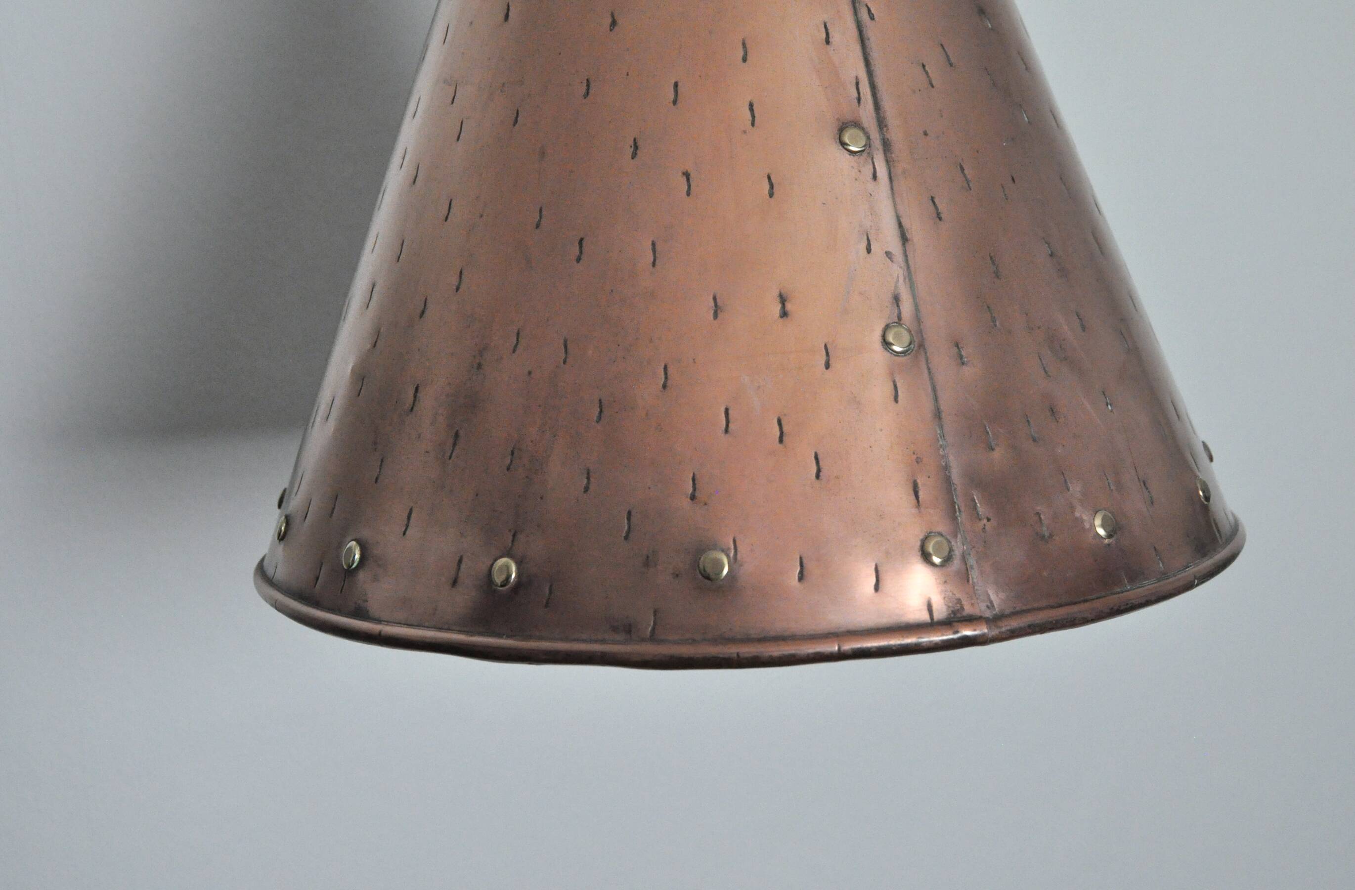 Cone shaped handmade pendant from Denmark, 1970s