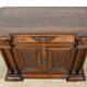 Petit Buffet Deux Corps en Noyer Massif, style Renaissance – Milieu XIXe