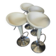Lot de 4 tabourets Magis Bombo Stefano Giovannoni Blanc-Authentiques-TBE