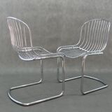 Chaises en fil de fer, années 1980