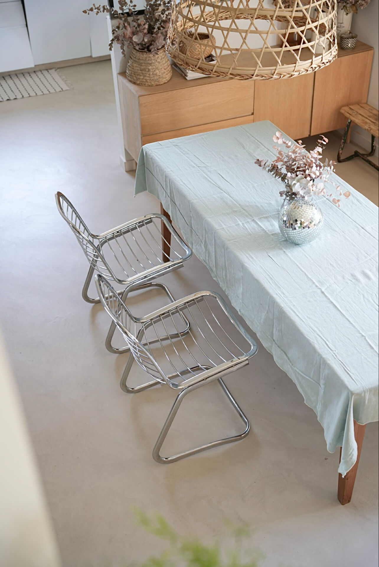 Lot 2 chaises métal chromé Gastone Rinaldi