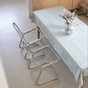 Lot of 2 chrome metal chairs by Gastone Rinaldi.