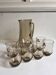 Vintage 1970s smoked carafe and glasses