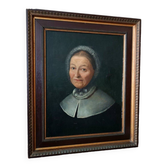 Peinture Antique Portrait Femme France XVIII Siècle