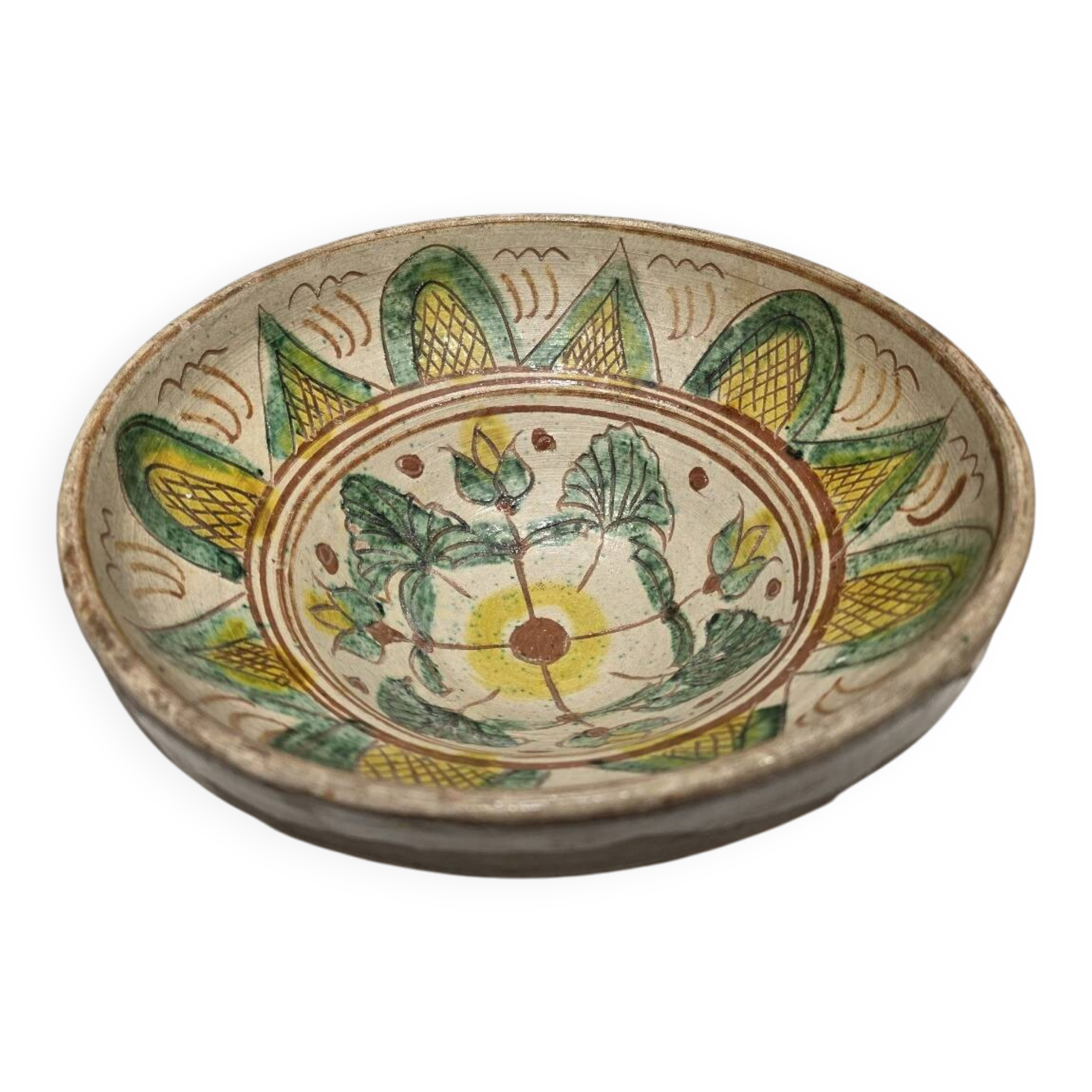 Old Moroccan ceramic plate Mokhfia