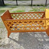 Bed child baby vintage wood