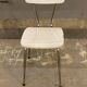 Chaise d'atelier en formica beige et acier