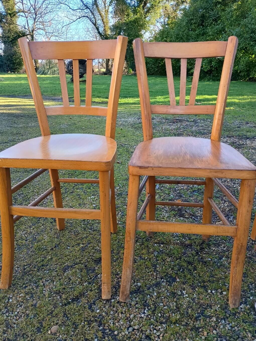 Ensemble de 10 chaises bistrot années 1950-60 vintage