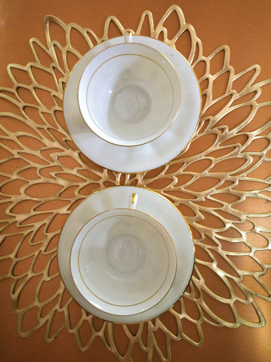 Set of 2 cups in Massé and Surget porcelain