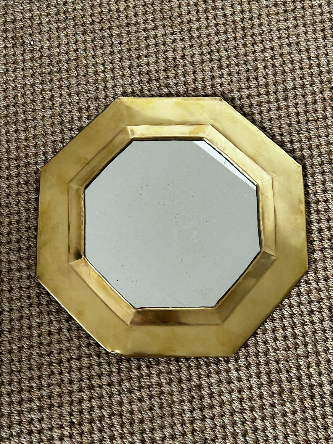 Brass mirror 32x32cm