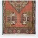 Hand-knotted Small Rug. Vintage Doormat. Turkish Seat Cover. Entryway Rug. Kitchen Mat. Bath Mat