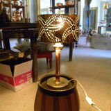 Copper-opened lamp hammered metal table lamp