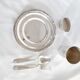Set of timpani baptism silver metal vintage