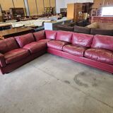 Canapé d'angle modulable Socrates en cuir bordeaux par Poltrona Frau, 1970