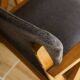 Pair of grey wooden Scandinavian chairs