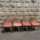 4 chairs carved wood, gilded with leaf
