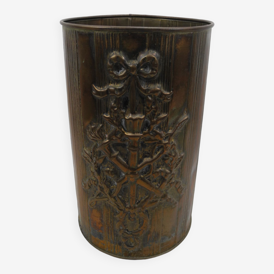 Ancien porte parapluie cuivre Peerage England vase déco vintage | Selency