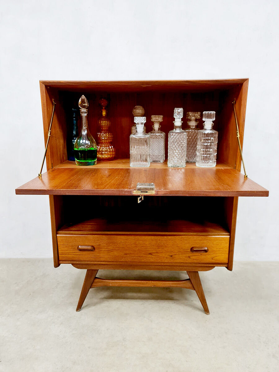 Vintage webé teak wall cabinet by Louis Van Teeffelen