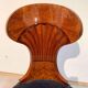 Chaises Ballon Biedermeier, placage de frêne, velours gris, Vienne, 1900, ensemble de 4