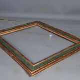 Italian frame patinated gilded wood 36x29,5 foliage 30x24 cm SB