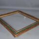 Italian frame patinated gilded wood 36x29,5 foliage 30x24 cm SB