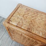 Low rattan buffet