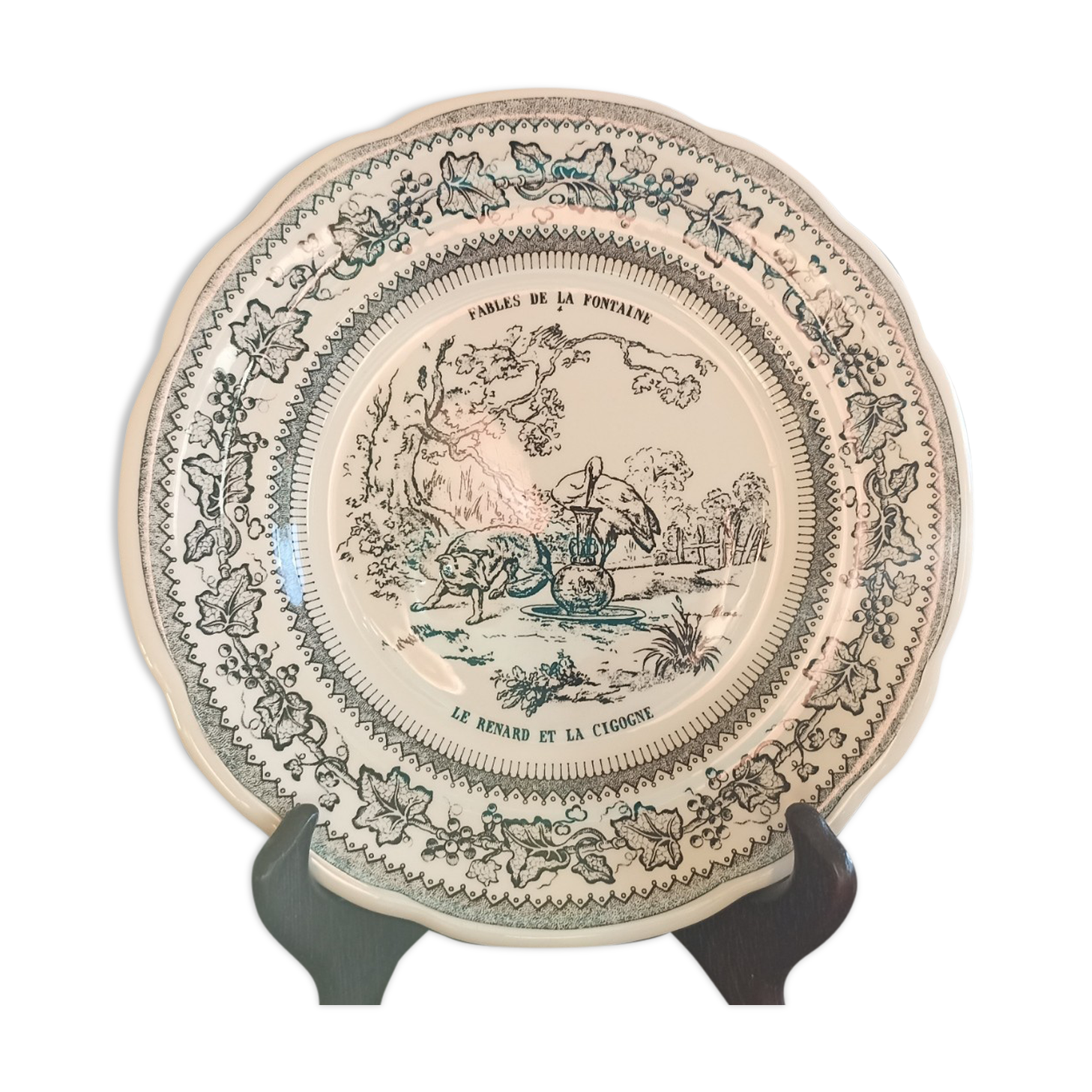 Plate n°4 - Gien - Fables of La Fontaine