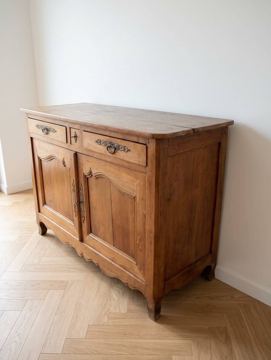 Louis XV style set: solid cherry wood