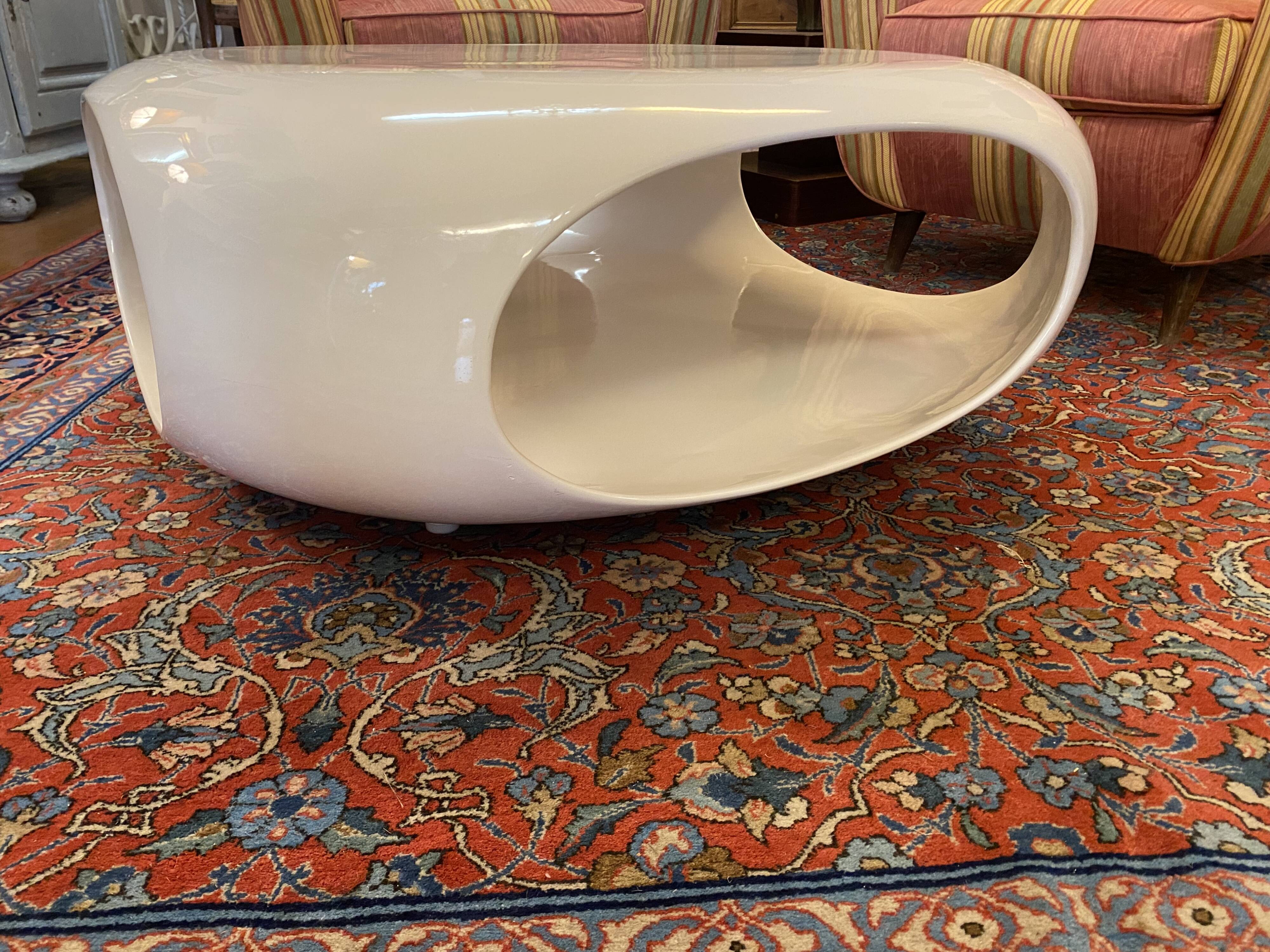 80s fiberglass coffee table